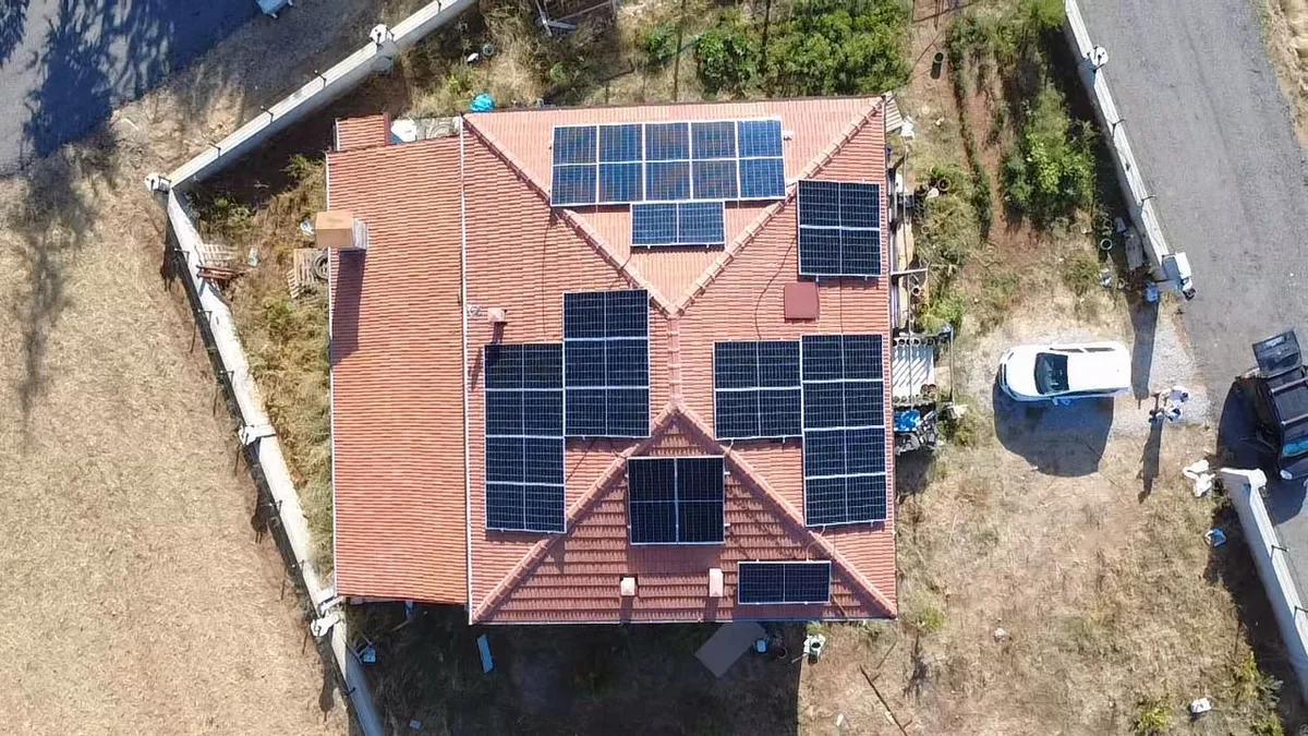 Denizli Tavas güneş enerjisi sistemi drone - panel yerleşim planı